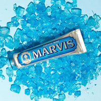 Marvis Aquatic Mint Toothpaste – 3.8 oz | Refreshing Sea-Inspired Mint, Fights Plaque & Freshens Breath
