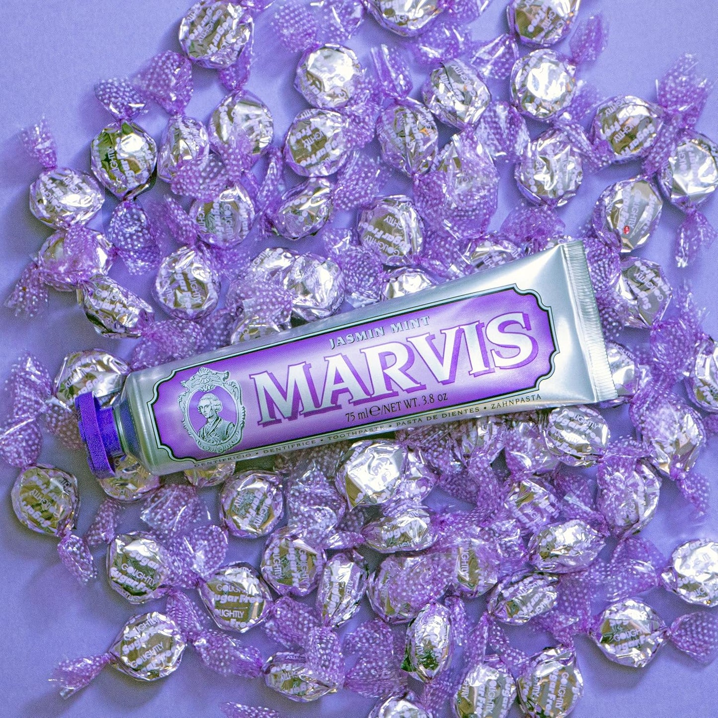 Marvis Jasmin Mint Toothpaste – 3.8 oz | Floral Mint Flavor, Fights Tartar & Plaque, Freshens Breath