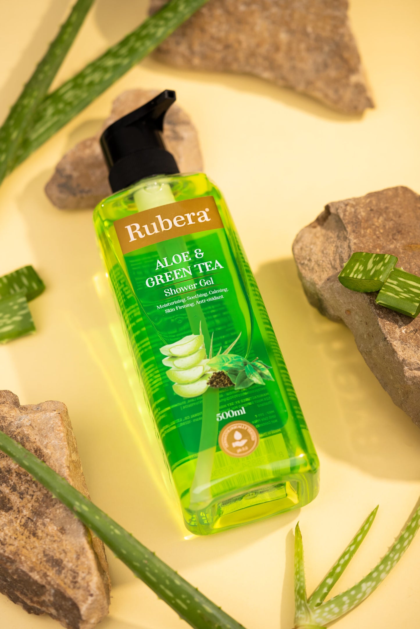 Rubera Aloe Vera & Green Tea Shower Gel – Hydrating & Refreshing Cleanser (1000ml)