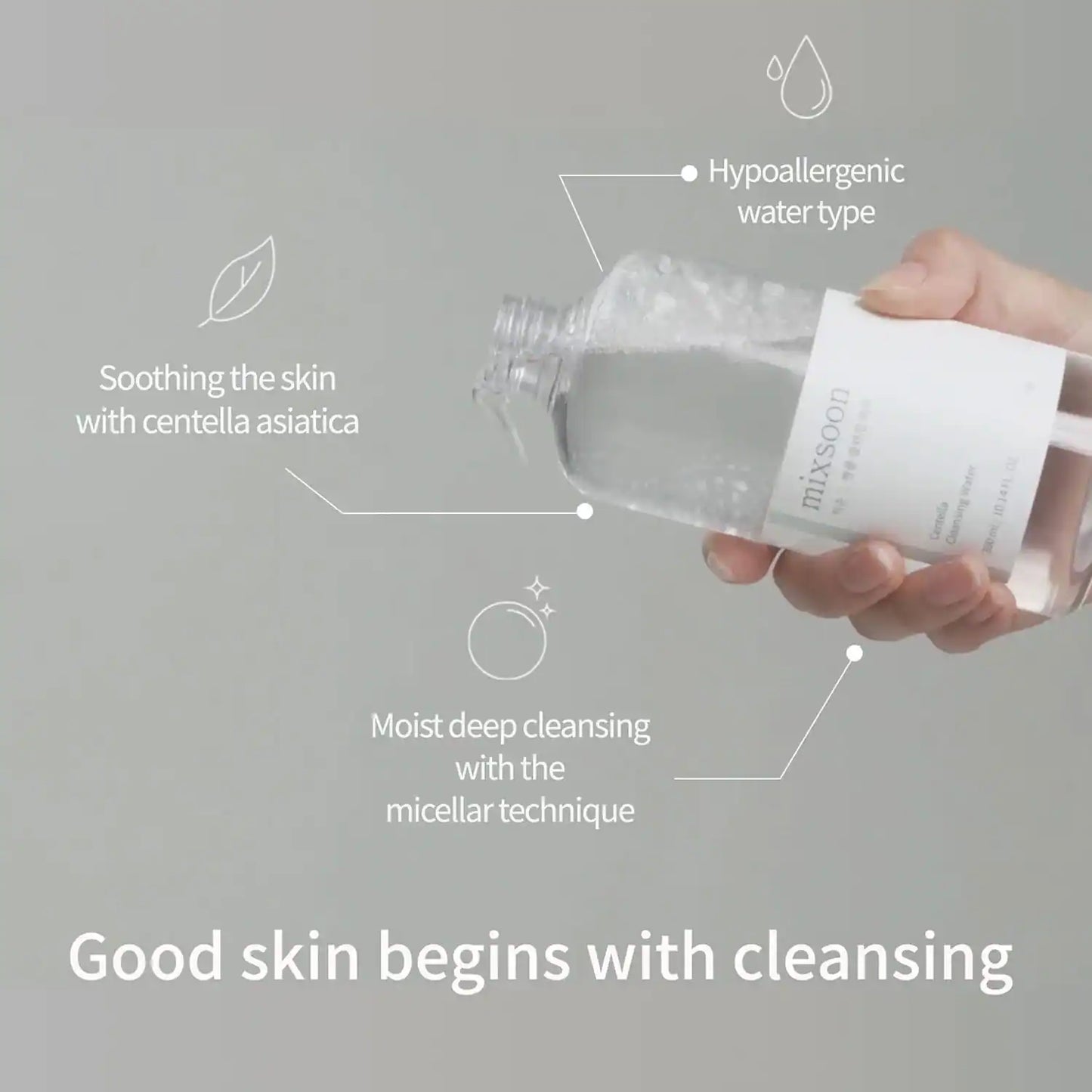 Mixsoon Centella Cleansing Water (300 ml)