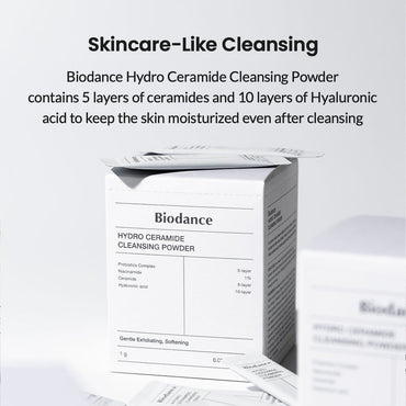 Biodance Hydro Ceramide Cleansing Powder (1g) | Gentle Travel‑Friendly Cleanser