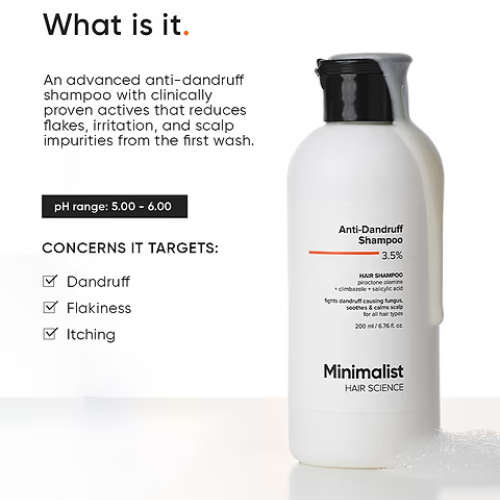 Minimalist Anti Dandruff Shampoo 3.5%