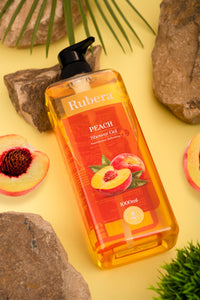 Rubera Peach Shower Gel | Refreshing Cleanser with Fruity Fragrance (1000ml)