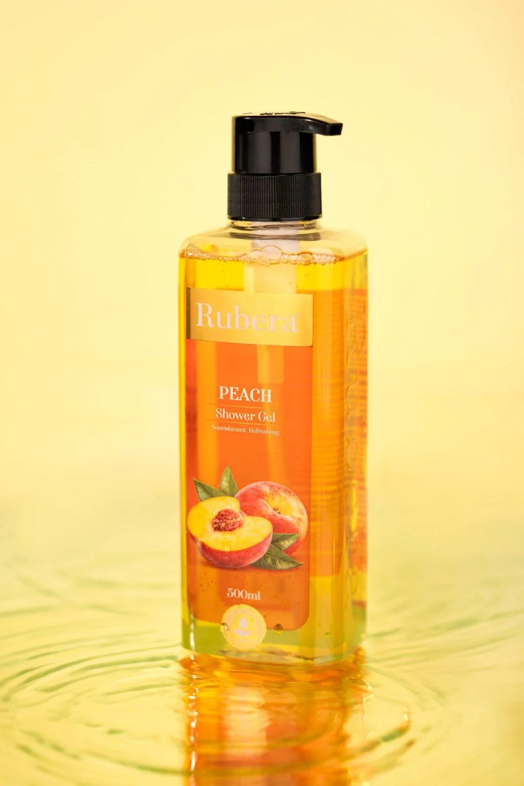 Rubera Peach Shower Gel | Refreshing Cleanser with Fruity Fragrance (1000ml)