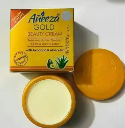 Aneeza Gold Beauty Cream with Avocado & Aloe Vera – Skin Whitening & Anti-Blemish Formula (30g)