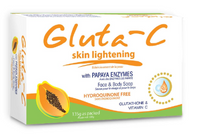 Gluta-C Papaya Enzymes Skin Lightening Soap – Face & Body Brightening with Glutathione & Vitamin C (135g)