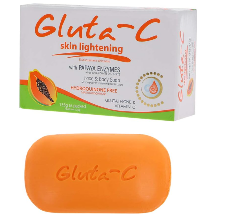 Gluta-C Papaya Enzymes Skin Lightening Soap – Face & Body Brightening with Glutathione & Vitamin C (135g)