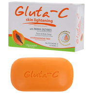 Gluta-C Papaya Enzymes Skin Lightening Soap – Face & Body Brightening with Glutathione & Vitamin C (135g)