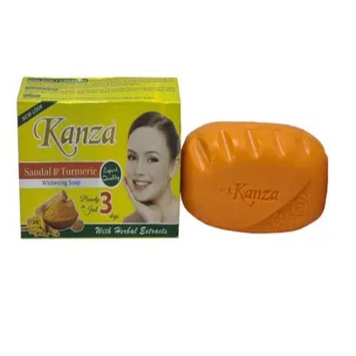 Kanza Sandal & Turmeric Whitening Soap – Brightening & Soothing Skin Care Bar (100g)