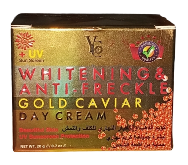 YC Whitening & Anti-Freckle Gold Caviar Day Cream – Brightening & Nourishing Daily Moisturizer (50g)