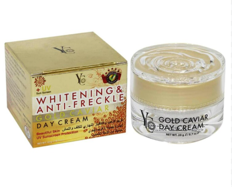 YC Whitening & Anti-Freckle Gold Caviar Day Cream – Brightening & Nourishing Daily Moisturizer (50g)