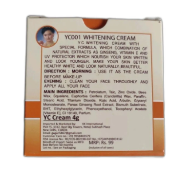 YC Whitening Cream – Daily Brightening & Dark Spot Removal Formula