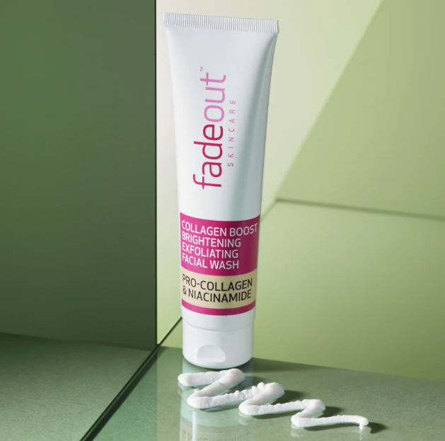 Fadeout Skincare Collagen Boost Whitening Exfoliating Cleanser – Brightening & Firming Care