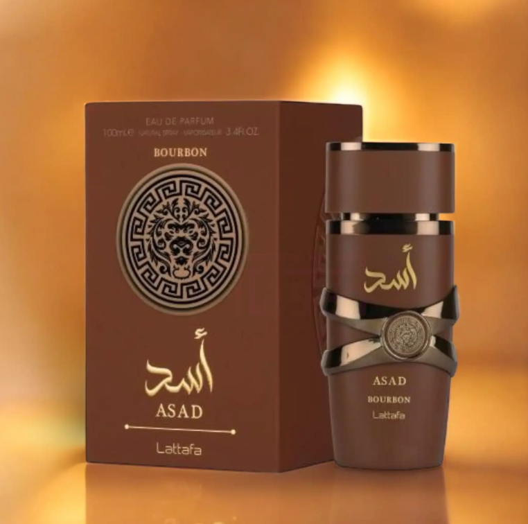 Lattafa Asad Bourbon Eau de Parfum – 100ml | Spicy, Warm & Elegant Masculine Scent