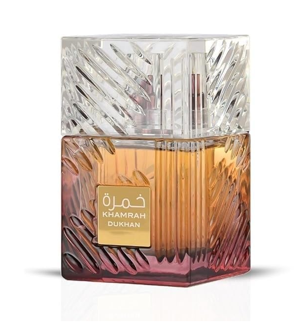 Lattafa Khamrah Dukhan Eau de Parfum – 100ml | Smoky, Spicy & Sweet Gourmand Perfume