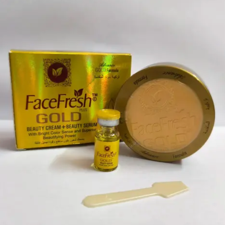 Face Fresh Gold Beauty Cream with Serum – Skin Brightening & Glowing Cream (30g)