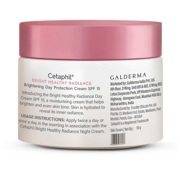 Cetaphil Bright Healthy Radiance Brightening Day Protection Cream – SPF 15 Daily Moisturizer for Even-Toned, Radiant Skin