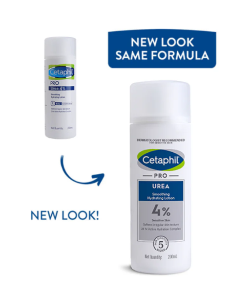 Cetaphil Pro Urea 4% Smoothing Hydrating Lotion – Gentle Exfoliating Moisturizer for Rough, Dry, Sensitive Skin