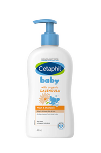 Cetaphil Baby Wash & Shampoo – Tear-Free 2-in-1 Cleanser with Organic Calendula for Hair & Body
