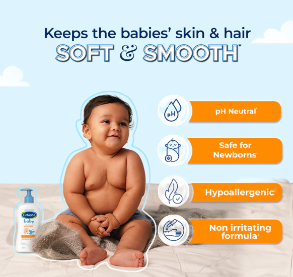 Cetaphil Baby Wash & Shampoo – Tear-Free 2-in-1 Cleanser with Organic Calendula for Hair & Body