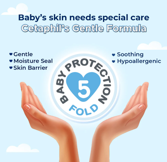 Cetaphil Baby Wash & Shampoo – Tear-Free 2-in-1 Cleanser with Organic Calendula for Hair & Body