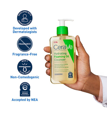 Hydrating Foaming Oil Cleanser – Nourishing Cleanse for Dry & Sensitive Skin