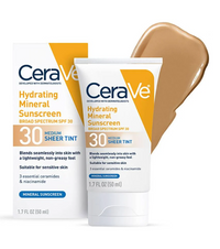 Hydrating Mineral Sunscreen SPF 30 – Sheer Tint, Medium Shade