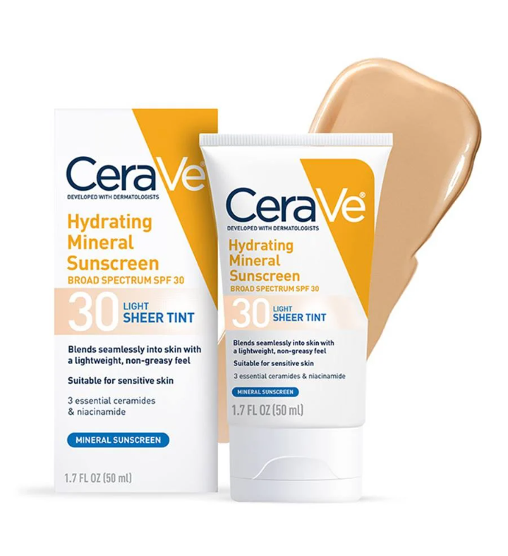 Hydrating Mineral Sunscreen SPF 30 – Sheer Tint, Light Shade