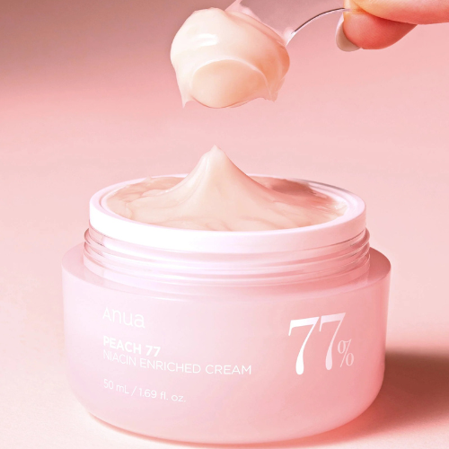 Anua Peach 77% Niacin Enriched Cream (50mL) | Brightening Dewy Moisturizer