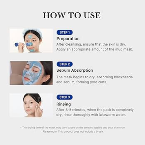 Medicube Zero Pore Blackhead Mud Facial Mask - Skin Cooling & Pore Tightening - 3 Minute Quick Dry Formula with AHA, BHA, PHA, and Pore-Purifying Clay - Korean Mud Mask 3.52 oz