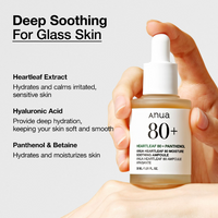 Soothe redness and strengthen the barrier with Anua Heartleaf 80+ Panthenol Ampoule. Lightweight, hydrating formula calms sensitive, acne‑prone skin and boosts moisture.