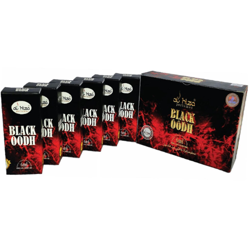 Al-Hiza Black Oodh Attar - 6ml Roll On | Deep Woody(Pack of 6)