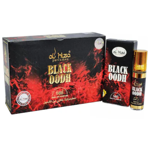 Al-Hiza Black Oodh Attar - 6ml Roll On | Deep Woody(Pack of 6)