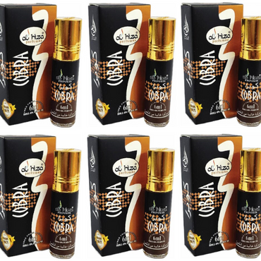 Al-Hiza Cobra Attar - 6ml Roll On | Bold & Long Lasting Fragrance (Pack of 6)