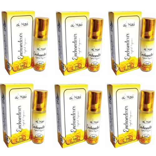Al-Hiza Enchandeur Attar - 6ml Roll On (Floral) | Concentrated Perfume Oil (Pack of 6)