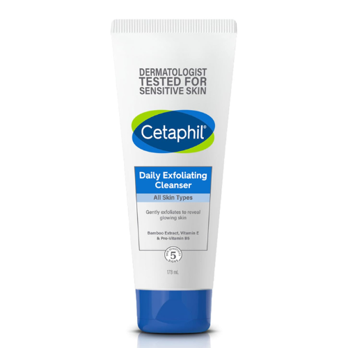 Cetaphil Daily Exfoliating Cleanser – Gentle Face Scrub for All Skin Types