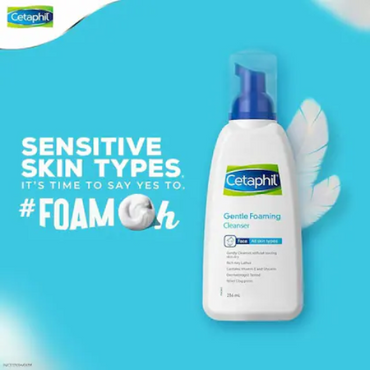 Cetaphil Gentle Foaming Cleanser – Fragrance-Free Daily Face Wash for Sensitive Skin