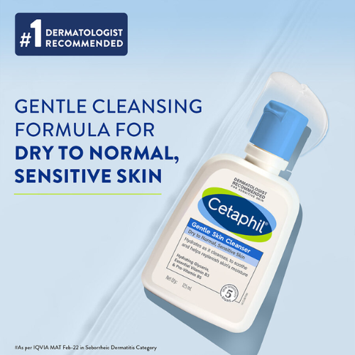 Cetaphil Gentle Skin Cleanser – 125ml | Soap-Free, Fragrance-Free Cleanser for All Skin Types
