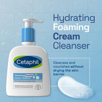 Cetaphil Hydrating Foaming Cream Cleanser – 236ml (For Dry to Normal, Sensitive Skin)