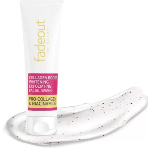 Fadeout Skincare Collagen Boost Whitening Exfoliating Cleanser – Brightening & Firming Care