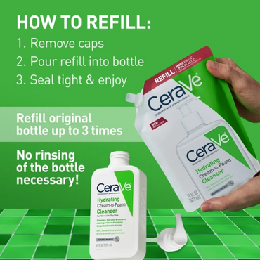 Hydrating Cream-to-Foam Cleanser Refill – Gentle Cleanse, Sustainable Choice