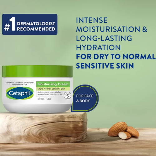 Cetaphil Moisturising Cream – 250g (For Dry to Normal, Sensitive Skin)
