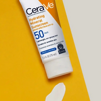 Cerave Hydrating Mineral Sunscreen SPF 50 Face Lotion – High Protection, Lightweight Hydration