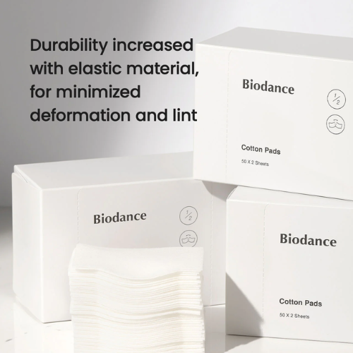 Biodance Cotton Pad (50×2 Sheets) | Lint‑Free, Soft Toner & Makeup Pads