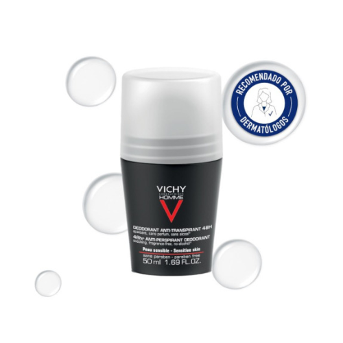 VICHY HOMME Roll-on Deodorant for Sensitive Skin 50ML 1.69 FL OZ