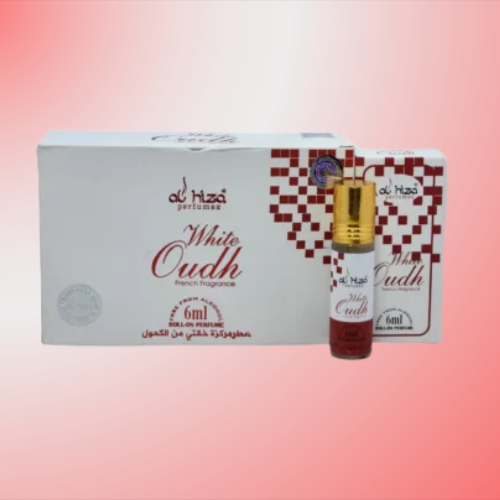 White Oudh Attar - 6ml Roll On | Concentrated Perfume Oil | Long Lasting Fragrance | Pack of 6