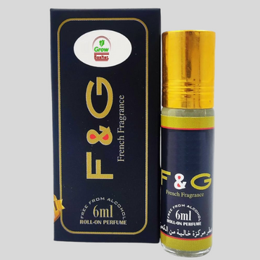 F&G French Fragrance Attar - 6ml Roll-On | Elegant & Long-Lasting Perfume Oil (Pack of 6)