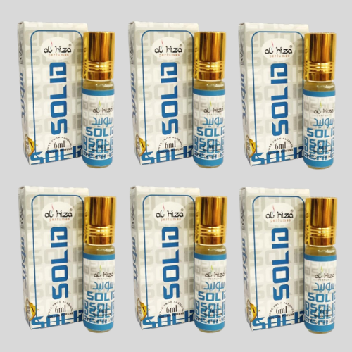 Al-Hiza Solid Attar - 6ml Roll On | Concentrated Perfume Oil (Pack of 6)