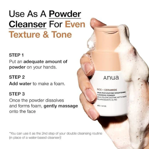 Anua Rice Enzyme Brightening Cleansing Powder (40g) | Gentle Exfoliating Wash