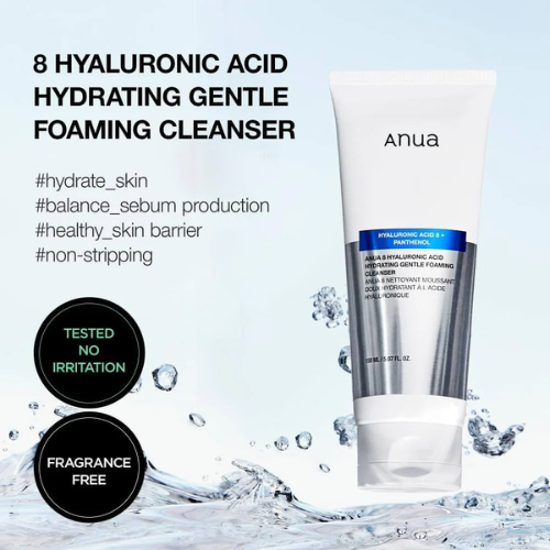 Anua Hyaluronic Acid 8 + Panthenol Cleanser (150ml) | Hydrating Low p
